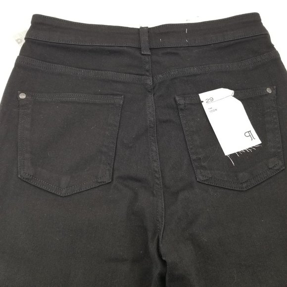 Pilcro Jeans Womens The Icon Black Wide Leg Flare Jeans Stretch Pockets Sz 29 P - Picture 4 of 9